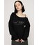 OFF SHOULDER LOGO トップス
