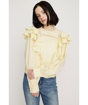 2WAY RIBBON FRILL LACE トップス