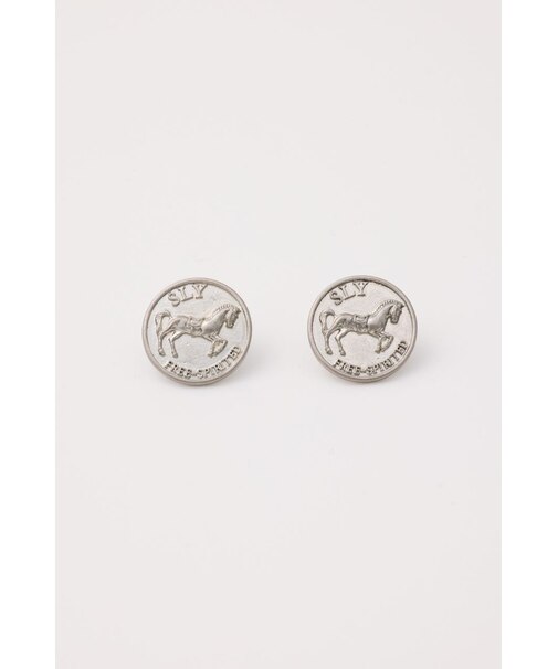 HORSE COIN CHARM ピアス