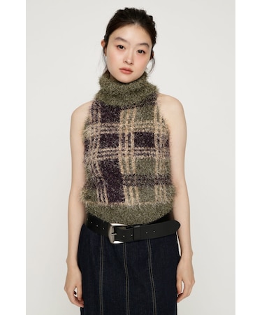 SHAGGY CHECK H／N ニット