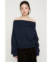【SNSで話題！】TUCKED OFFSHOULDER トップス