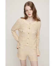 BICOLOR TWEED KNIT トップス