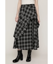 PLAID FLARE DESIGN スカート