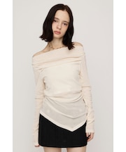 【SNSで話題！】OFF SHOULDER VELOUR トップス