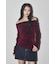 【SNSで話題！】OFF SHOULDER VELOUR トップス