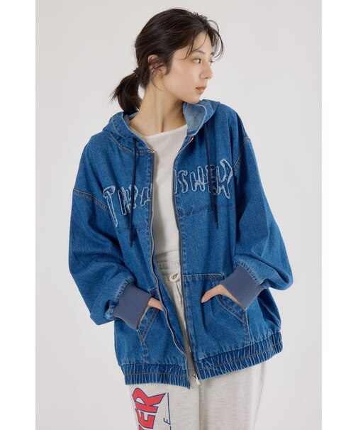 【UNISEX】(THRASHER) デニムフードブルゾン