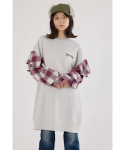 【UNISEX】(THRASHER) リメイクスウェットワンピース