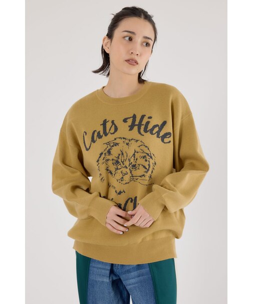 【UNISEX】アニマルジャガードニットトップス