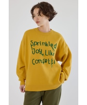 Frayed Lettering ニットトップス