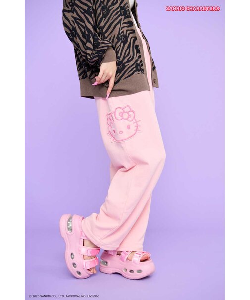 (HELLO KITTY) アップリケスウェットパンツ