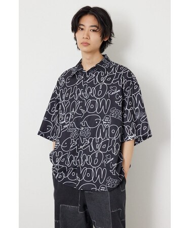 ドローイングホエールシャツ
