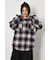 【UNISEX】フーディーチェックシャツ