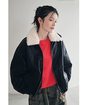 Suede look 2WAY ブルゾン