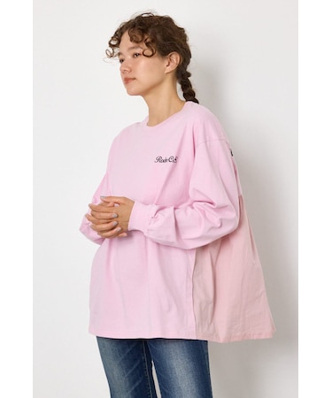 バックギャザードッキングロングTシャツ