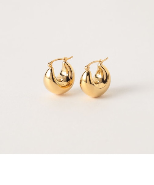 <PREEK>YU-KIN MOON HOOP EARRINGS/ピアス