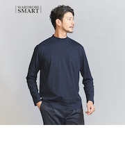 【WEB限定 WARDROBE SMART】クリア ガスコットン モックネック カットソー【抗菌・防臭】