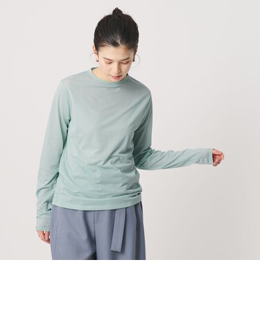コットンナイロン天竺 シアー クルーネック Tシャツ