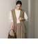 【WEB限定 Wardrobe DAILY MINIMAL】ダブルクロス リボンベルトジレ ウォッシャブル