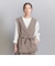 【WEB限定 Wardrobe DAILY MINIMAL】ダブルクロス リボンベルトジレ ウォッシャブル