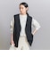 【WEB限定 Wardrobe DAILY MINIMAL】ダブルクロス リボンベルトジレ ウォッシャブル