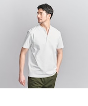 【WEB限定 WARDROBE SMART】クリア ガスコットン ヘンリーネック カットソー【抗菌・防臭】