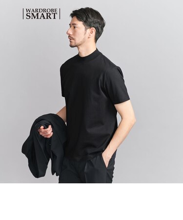 【WEB限定 WARDROBE SMART】クリア ガスコットン モックネック カットソー【抗菌・防臭】