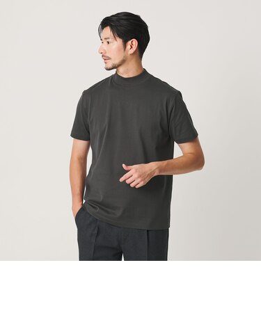 【WEB限定 WARDROBE SMART】クリア ガスコットン モックネック カットソー【抗菌・防臭】