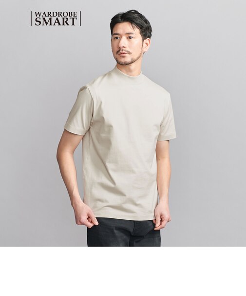 【WEB限定 WARDROBE SMART】クリア ガスコットン モックネック カットソー【抗菌・防臭】