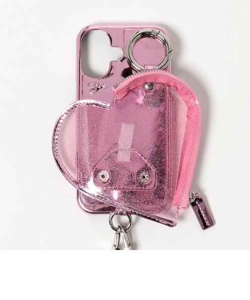 <ajew>PVC HEART PLANET POCKET iPhone16ケース