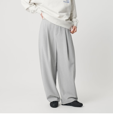 ポリエステルブレンド カーブパンツ