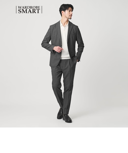【WEB限定 WARDROBE SMART】LANATEC セットアップ/背抜きジャケット＆イージーパンツ