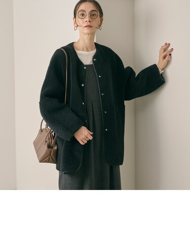 【WEB限定】ボア×フェイクムートン リバーシブルジャケット
