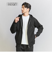 【WEB限定 WARDROBE SMART】ダブルニット ジップパーカー/セットアップ対応【抗菌・防臭】