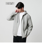 【WEB限定 WARDROBE SMART】ダブルニット ジップパーカー/セットアップ対応【抗菌・防臭】