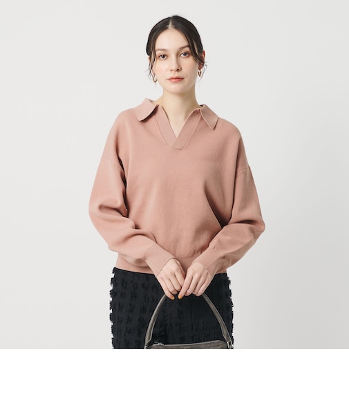 【WEB限定 Wardrobe DAILY MINIMAL】スキッパーニットプルオーバー ウォッシャブル