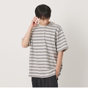 <NICE WEATHER>ボーダー ショートスリーブ Tシャツ