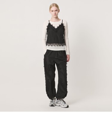 <NICE WEATHER>レースワイドパンツ
