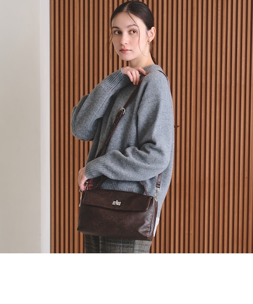 ヒネリ ワンハンドル 2WAY ショルダーバッグ