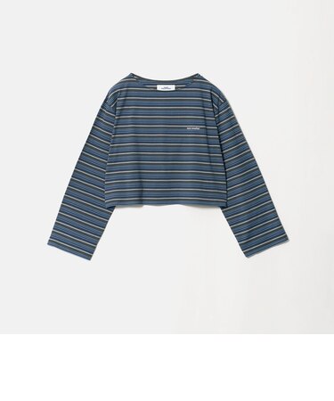<NICE WEATHER>マルチボーダー ショートロングスリーブ Tシャツ