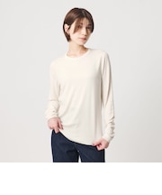 毛セルロースブレンド クルーネック カットソー