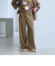 【WEB限定 Wardrobe DAILY MINIMAL】メランジ ステッチワイドパンツ ウォッシャブル