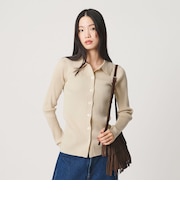 ポリエステルブレンド 2WAY シャツカーディガン ウォッシャブル