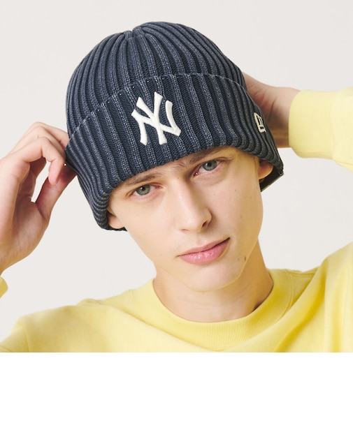 <NEW ERA>WASH NY リブ カフ ニットキャップ
