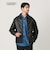 【WEB限定 WARDROBE SMART】レザーライク ジップ ブルゾン