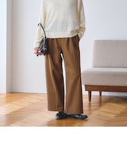 【WEB限定 Wardrobe DAILY MINIMAL】ジャージー タックカーブパンツ ウォッシャブル