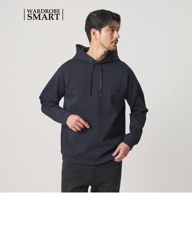 【WEB限定 WARDROBE SMART】ダブルニット ロゴ スウェットフーディ/セットアップ対応 【抗菌・防臭】