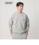【WEB限定 WARDROBE SMART】ダブルニット ロゴ クルーネック スウェット/セットアップ対応【抗菌・防臭】