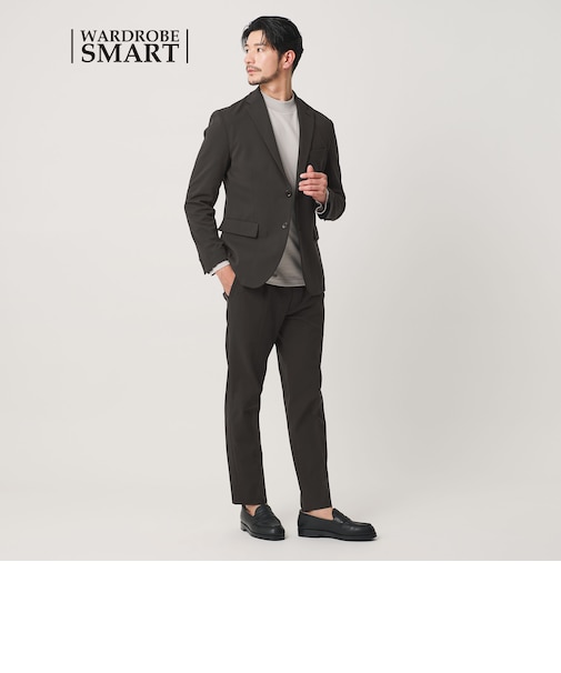 【WEB限定 WARDROBE SMART】ポリエステルカルゼジャージ セットアップ/ジャケット&イージーパンツ