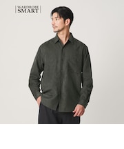 【WEB限定 WARDROBE SMART】スエードライク シャツ