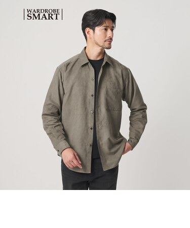 【WEB限定 WARDROBE SMART】スエードライク シャツ